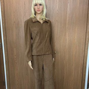 Women Norton McNoughton Jacket/Pant in Tan mock suede - Stitched - Size is 4P